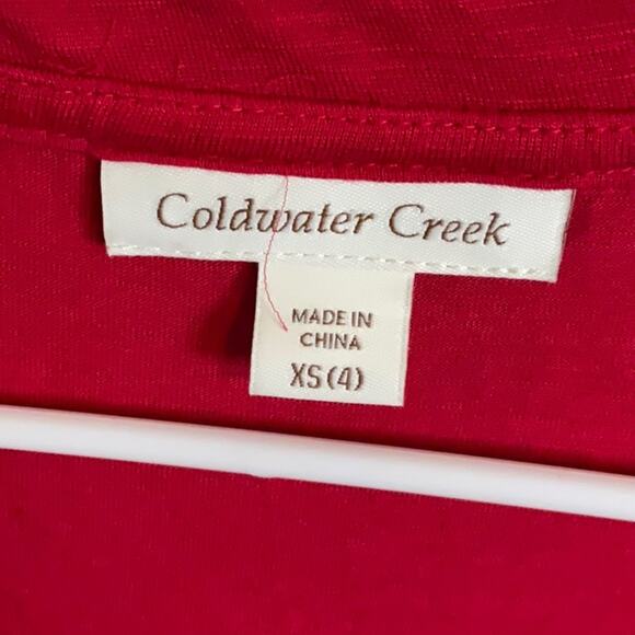 Coldwater Creek women’s red sequin edged cardigan Size XS - Picture 6 of 8